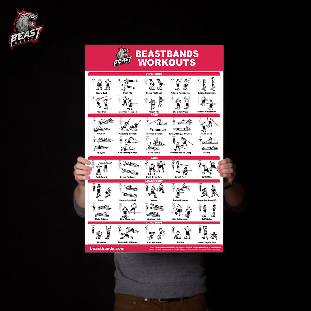 BeastBands Full Body Workout Poster 20″ × 30″